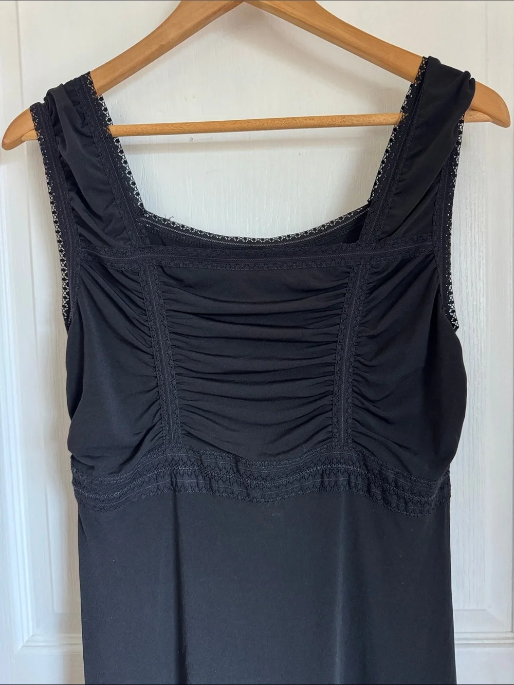 Max Studio Black Ruched Midi Dress